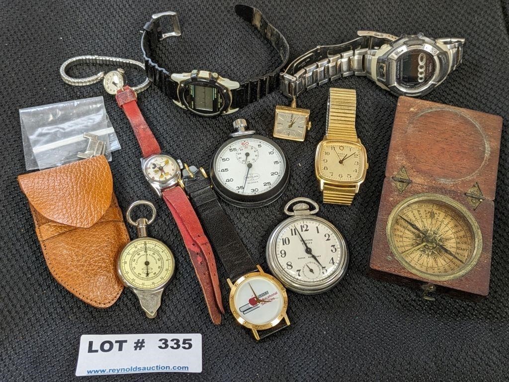 Compass & Group of Watches