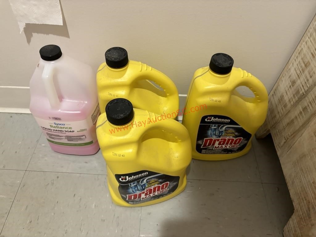 LOT - (3) GALLONS OF DRANO - NEW, UNOPENED