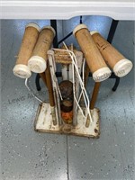 vintage croquet set six balls for mallets wood