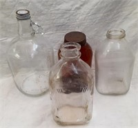 4 Old Jars/Bottles