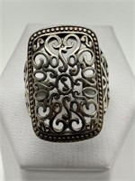 Fancy Sterling Silver Open Filigree Ring