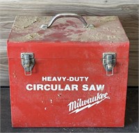 Milwaukee heavy duty circular saw metal box