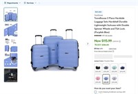 N8649  Travelhouse Hardside Luggage Set Blue