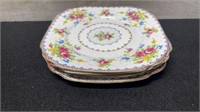 4 Royal Albert Petit Point Plates 6"