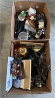 Two box lots of miscellaneous household items