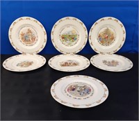 7 Royal Doulton Bunnykins Plates