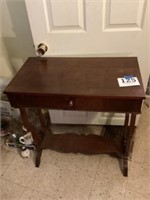 Walnut wall desk with drawer