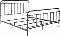 Livingston California King Metal Bed Dark Bronze