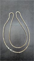 Large 25g Vintage Sterling Chain Marked 925 Italy