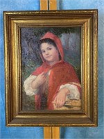 Oil on Canvas Little Red Riding Hood