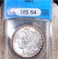 1896 Morgan Silver Dollar ANACS - MS64