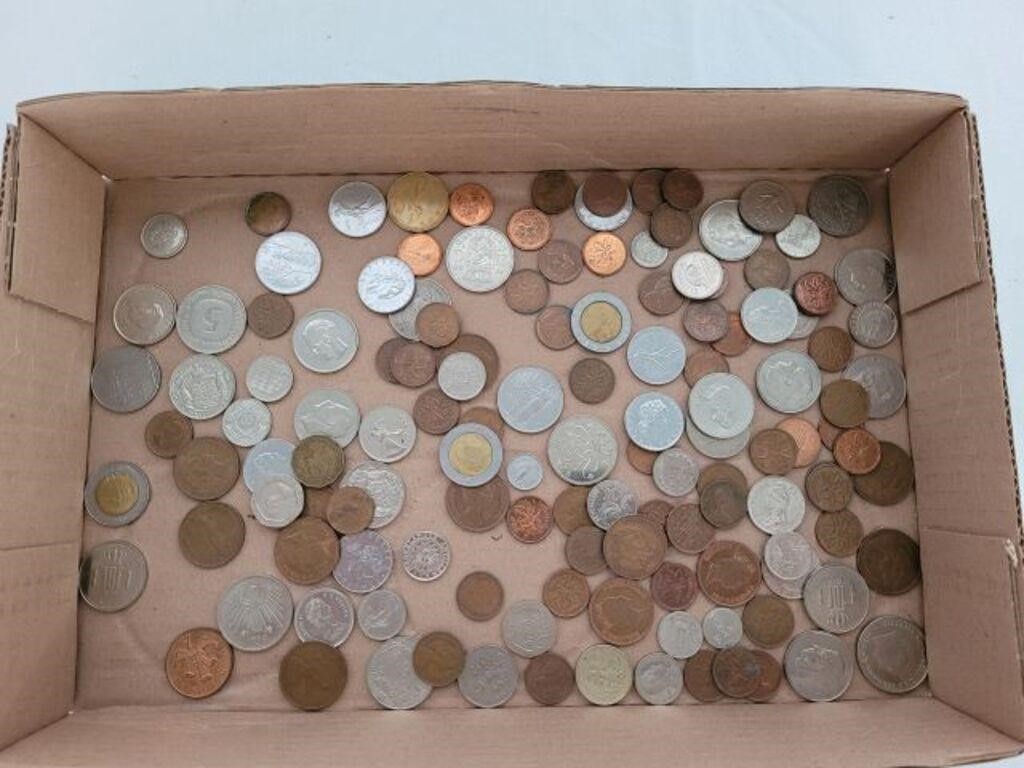 BAG OF FOREIGN COINS