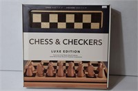 LUXE EDITION CHESS / CHECKERS SET