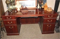 Kimball 6 Drawer bankers Desk with Keyboard