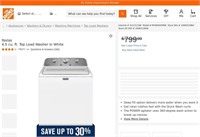 B3134  Maytag 4.5 cu. ft. Top Load Washer in White