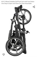 KVV 3 Wheel Foldable Golf Push Cart-with Foot