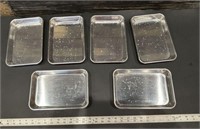 6 Heavy Shallow Bun Pans, Appx. 5-1/2" x 8-1/2"