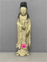 8.5 in tall Carved Ivory Figure - some chips and