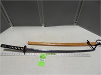 Sword with wood sheath