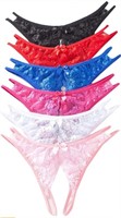 (5pcs) Justgoo Womens Lace G-String Thongs