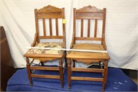 Pair of Antique Wooden Chairs