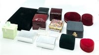 15 pc jewelry assorted boxes shapes,sizes & color