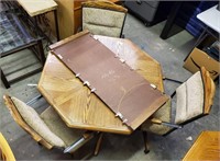 Dining Table And 3 Rolling Chairs