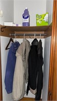 Closet contents, swiffer items, and jackets