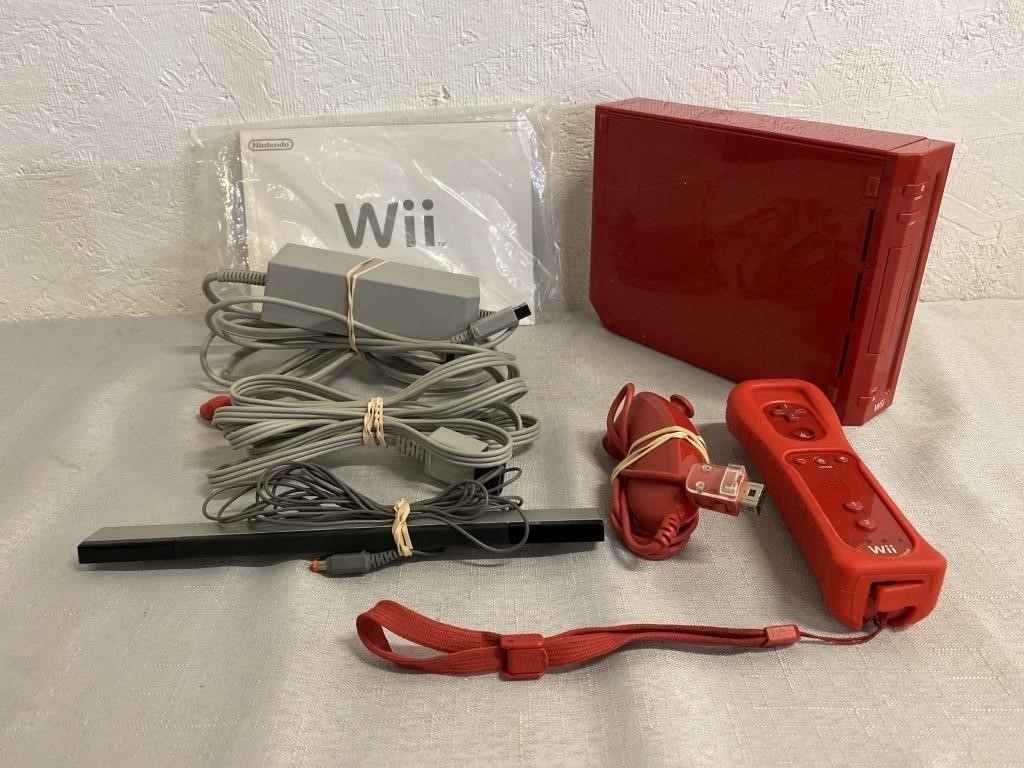 Red Nintendo Wii System W/ Accessories
