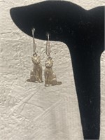 Sterling Cat Earrings