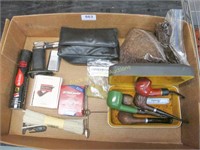 5 Vintage Pipes And Assorted Smoking Supplies