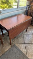 Small antique drop leaf table, rounded corners
