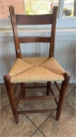 One Clore bar stool side chair, two rung back,
