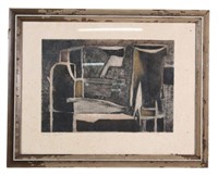 MARCEL FIORINI ABSTRACT SIGNED ENGRAVING