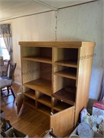 Solid wood entertainment center made by