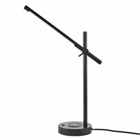 22 in. Indoor Black Integrated LED Table Lamp with