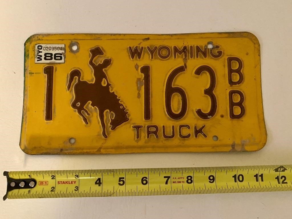 1983 Brown & Gold Wyoming License Plate