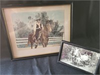 VTG Framed Horse Art