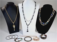 Vintage Necklace & Bracelets: Cuff, Bangle