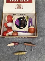 Cigar Box w/ Fishing Items