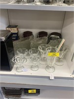 (6) Anchor Hocking Ice Cream Glasses, (18) Clear C