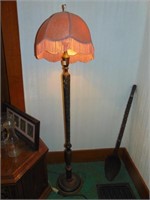 Antique Art Nouveau Era Lamp W/glass Finial