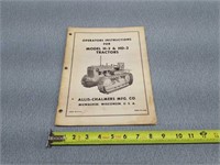 Allis Chalmers H-3 & HD-3 Tractors Manual