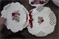ROSE DECORATED PLATTERS
