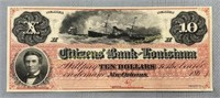 1864 Citizens' Bank Louisiana 10 dollar note