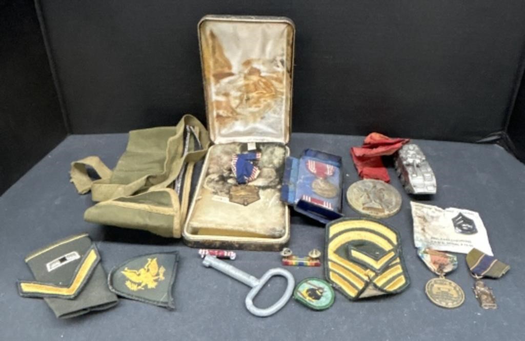 (II) Collection Of Medals, Military Patches, &
