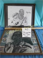 Magic Johnson & Van Exel LA Lakers Art Sketch