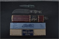 A Lot of Collectible Glass Knives with boxes