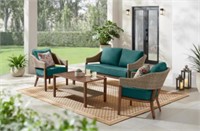 4-Piece Wicker Patio Conversation Set