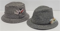 (2) Wool Fedora Hats Size 7.25 - Pendleton & Dobbs